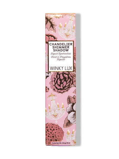 cha ching -- chandelier shimmer shadow box on white background