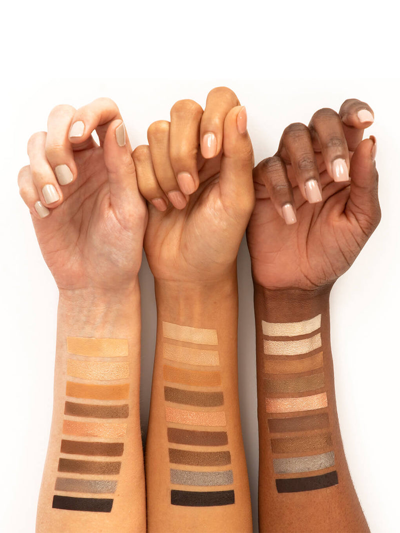 coffee kitten neutral eyeshadow palette on white background