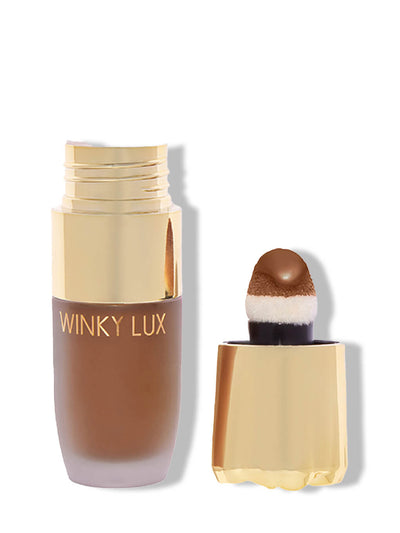 santorini -- cheeky rose liquid contour sculpt with cap off on white background