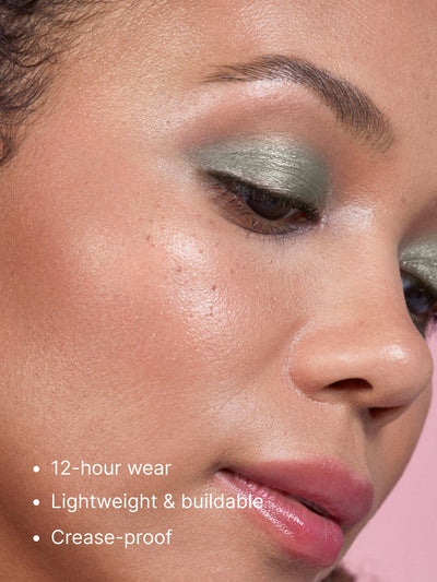 Sage Shimmer -- Rose Petal Liquid Eyeshadow
