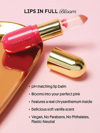 pink -- flower ph lip balm infographic
