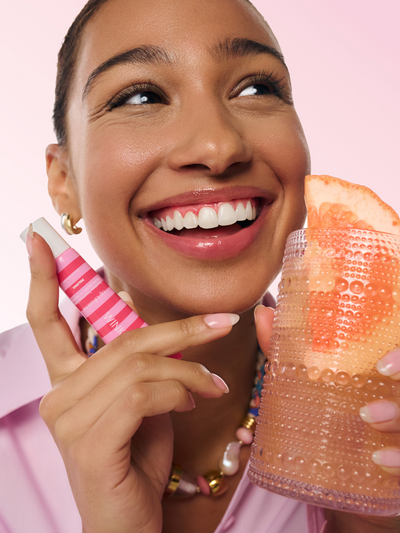 paloma -- model with product and beverage