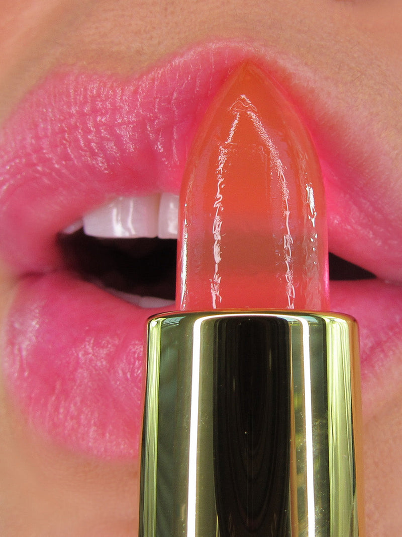 watermelon jelly ph lip balm on white background