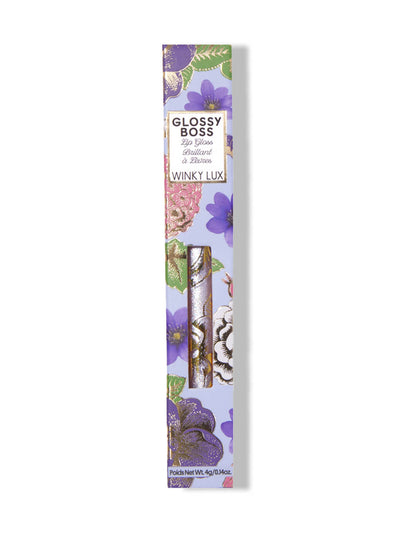 Birthday Cake -- glossy boss lip gloss in box on white background