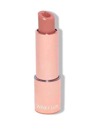 pawsh -- purrfect pout sheer lipstick on white background