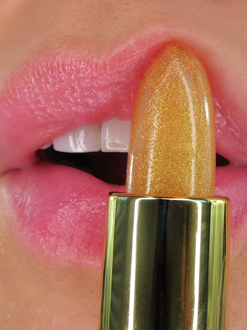 citrine ph color changing lip balm on white background